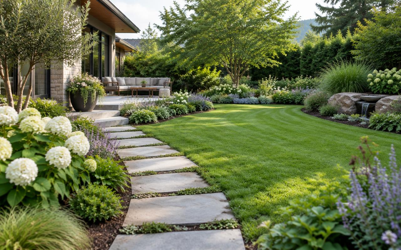 Garden design website design concept