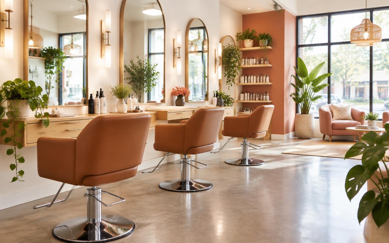 Local salon website design concept